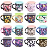 Neopreno ledų rankovė su rankena, daugkartinio naudojimo izoliuotos rankovės, skirtos „Ninja Creami Pints“ NC301 NC300 NC299AMZ serijos konteineriams