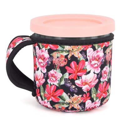 Neopreno ledų rankovė su rankena, daugkartinio naudojimo izoliuotos rankovės, skirtos „Ninja Creami Pints“ NC301 NC300 NC299AMZ serijos konteineriams