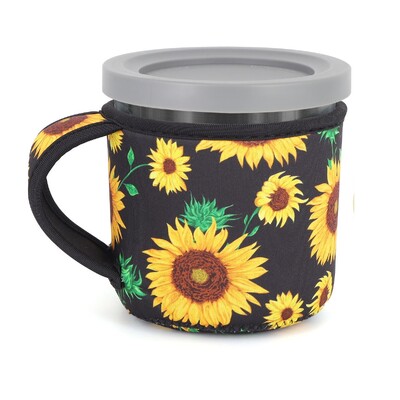 Neopreno ledų rankovė su rankena, daugkartinio naudojimo izoliuotos rankovės, skirtos „Ninja Creami Pints“ NC301 NC300 NC299AMZ serijos konteineriams