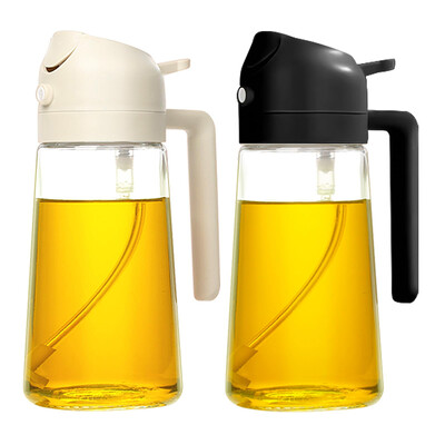 2 σε 1 Glass Oil Spray & Dispenser Μπουκάλι διανομέα ελαιόλαδου Σαλάτα κουζίνας Σπρέι ελαιόλαδου για το μαγείρεμα Μπουκάλι σπρέι μπάρμπεκιου