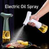 240 ml elektrinis alyvos butelis Mister nešiojamas elektrinis alyvos sojų padažas acto laikymo dozatorius purkštuvas USB įkrovimas kepsninei virtuvei