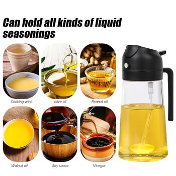 500ml Oil Spray Bottle Kitchen Cooking Spray Oil Dispenser Salad Vinegar BBQ Kitchen Baking Roasting Picnic Kitchen Eργαλείο κουζίνας