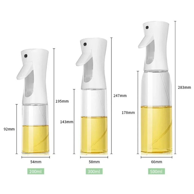 200/300/500 ml pihusti oliiviõli pihusti õlipihusti köögipihusti jaotur BBQ toiduvalmistamiseks oliiviõli difuusor Airfryeri õlipihusti