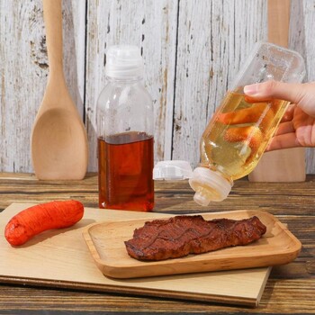 Νέο 6-1Pc 300ml/500ml Κουζίνα Squeeze Oil Bottle Dispenser Oil Spray Bottle Condiment Cooking Ketchup Mustard Minegar Olive Oil