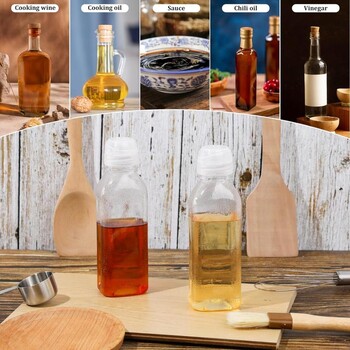 Νέο 6-1Pc 300ml/500ml Κουζίνα Squeeze Oil Bottle Dispenser Oil Spray Bottle Condiment Cooking Ketchup Mustard Minegar Olive Oil