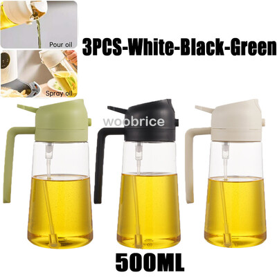 Oil Cruet Kitchen Oliiviõli pihusti Kahe otstarbega köögiõli pihusti lekkekindel pihustuspudel köögi majapidamises