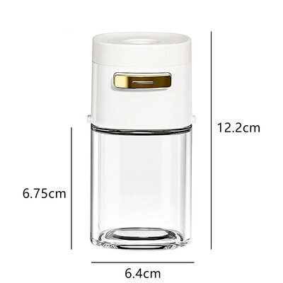 Kuum mõõtmine soolatopsik Push Type Maitseaine soola dosaator Soolapaak Suhkrupudel Vürts Pipar Soolatops Purk Purk Pudel