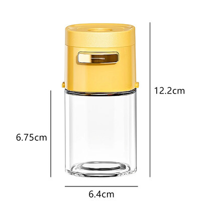Kuum mõõtmine soolatopsik Push Type Maitseaine soola dosaator Soolapaak Suhkrupudel Vürts Pipar Soolatops Purk Purk Pudel