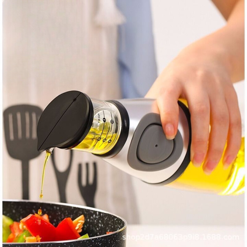 250/500ml Presuojamas alyvuogių aliejaus dozatorius, matavimo siurblys lauko kepsninei kepimo aliejaus butelis acto sojų padažo butelis Pradžia