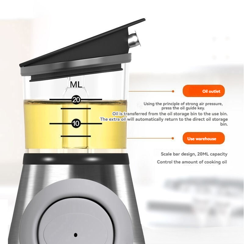 250/500ml Presuojamas alyvuogių aliejaus dozatorius, matavimo siurblys lauko kepsninei kepimo aliejaus butelis acto sojų padažo butelis Pradžia