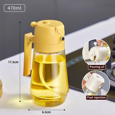 2-ühes pihustiõli pihusti pudel pihustusõli dosaator õlipurk Cruet BBQ köök küpsetamine röstimine pikniku köögitööriist