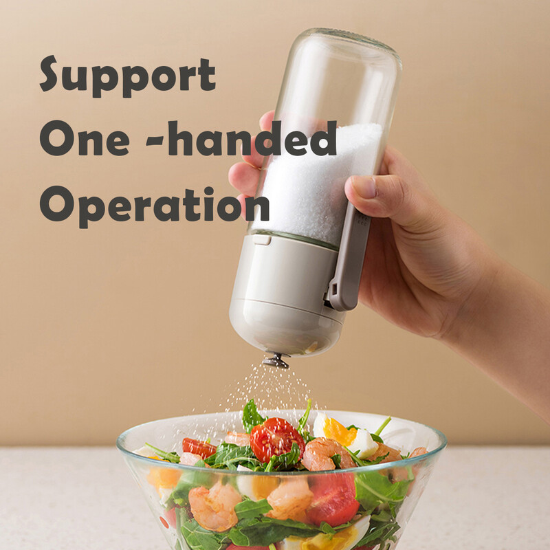 WMMO kvantitatiivne soolatops köögirestorani jaoks Väike kerge maitseainepurk Niiskuskindel suletud klaasist maitseainepurk