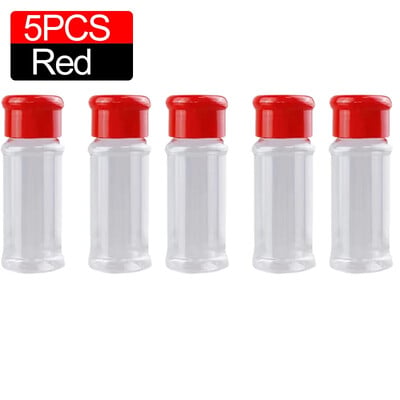 Sticla transparentă de condimente de 100 ml Agitatoare sare piper Borcane din plastic pentru condimente pentru grătar Cutie pentru condimente Articole de bucătărie Cutie de depozitare a pulberii