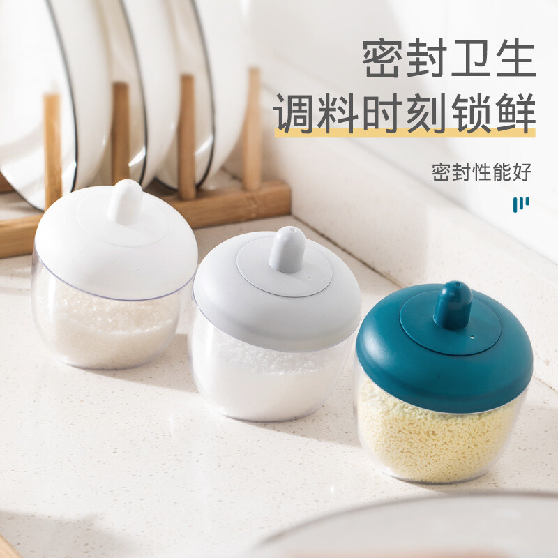 1 tk Jaapani köögi ümmargune maitseainepurk lusikaga maitseainepudeliga, pipra maitseainekarp, kodune soolaloks