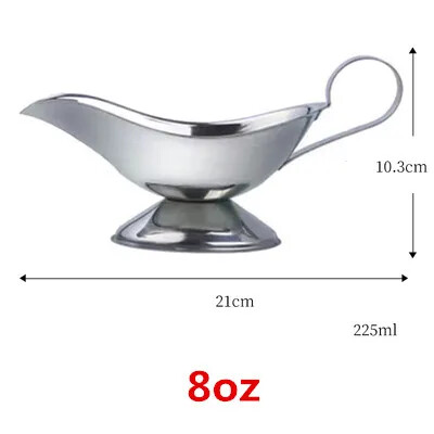 304 kaste Dripless Lip Salt Spice Gravy Boat Kitchen restorani praad Kastmed huule roostevabast terasest kastme säilituskasti vürtsipurgid