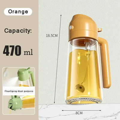 2in1 500 ml klaasist pihustatav õlipihusti pudel pihustusõli dosaator õlipurk Cruet BBQ köök küpsetamine röstimine pikniku köögitööriist