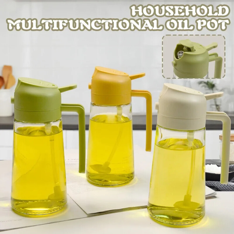 2in1 500 ml klaasist pihustatav õlipihusti pudel pihustusõli dosaator õlipurk Cruet BBQ köök küpsetamine röstimine pikniku köögitööriist