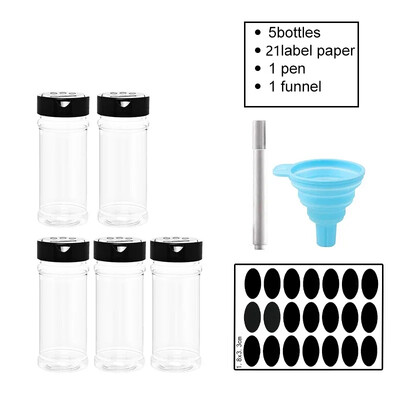 Vürtspurkide komplekt 5/10/15/20 tk Vürtside purgid Soola- ja piprašeiker maitseainepurk Vürtside organiseerija plastikust grillmaitseaine