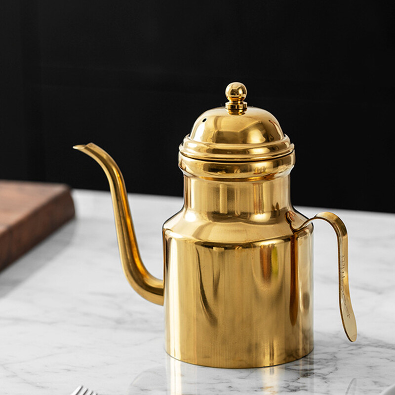 Bidon de ulei 750 Hemoton Dozatoare de ulei de măsline Flacon Cutie de ulei Dozator de ulei din oțel inoxidabil Oală Ulei Sos de salată Depozitare Sticle de ulei