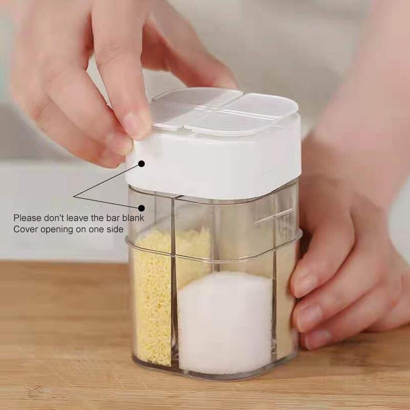 Läbipaistev vürtside organiseerija purgikomplekt soola ja pipra maitseainepudel, värviline kaas maitseainete säilituskonteiner köögividin