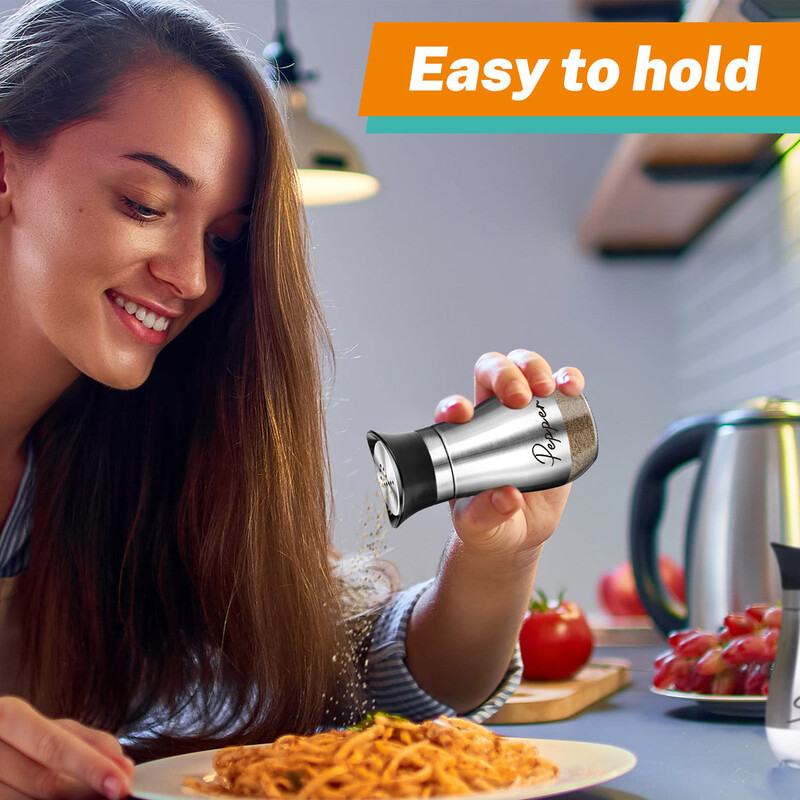 2tk/roostevabast terasest vürtsijaotur Vürtsšeiker Multifunktsionaalne toiduvalmistamine BBQ pipra-soolapurk maitseainepurk Tööriistad Elegant