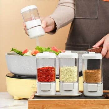 Ποσοτικός αναδευτήρας αλατιού τύπου Press-Type Every Press 2g Clear Seasoning Bottle 140ml Σφραγισμένο Σχεδιασμός Αδιάβροχο Ανθεκτικό στη σκόνη