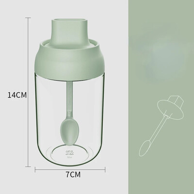 Staklenka za začine od 250 ml Bočica za začine Staklenka za sol i papar Staklenka za začine Poklopac otporan na vlagu Žlica Posuda za začine Kuhinjska boca za začine