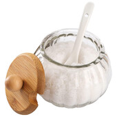 Borcane goale de sticlă pentru alimente, recipiente tip bufet cu bomboane, vas de zahăr, sare de dovleac, suport transparent, capac, recipient pentru cafea de birou