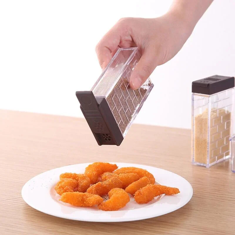 6 vnt./komplektas Prieskonių prieskonių dėžutė PP Druskos pipirų stiklainių dėžutė virtuvės prieskonių laikymo organizatoriaus dėžutė Namų organizavimas