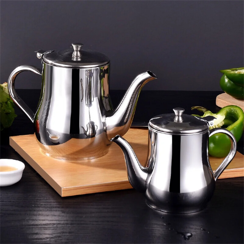 304 roostevabast terasest õlikann Köögi õlifiltri tass majapidamisfiltri võrgusilma õlipaagi anum lekkib õli lekib õli hoiupaagi õlipott