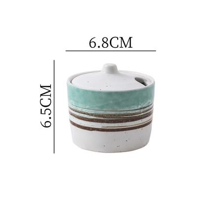 Vintage keraamiline maitseainepurk Loominguline soolapurk Suhkrupurk Piprapurgid Vürtspurgid Maitseainete säilituskonteiner Kodune maitseaine