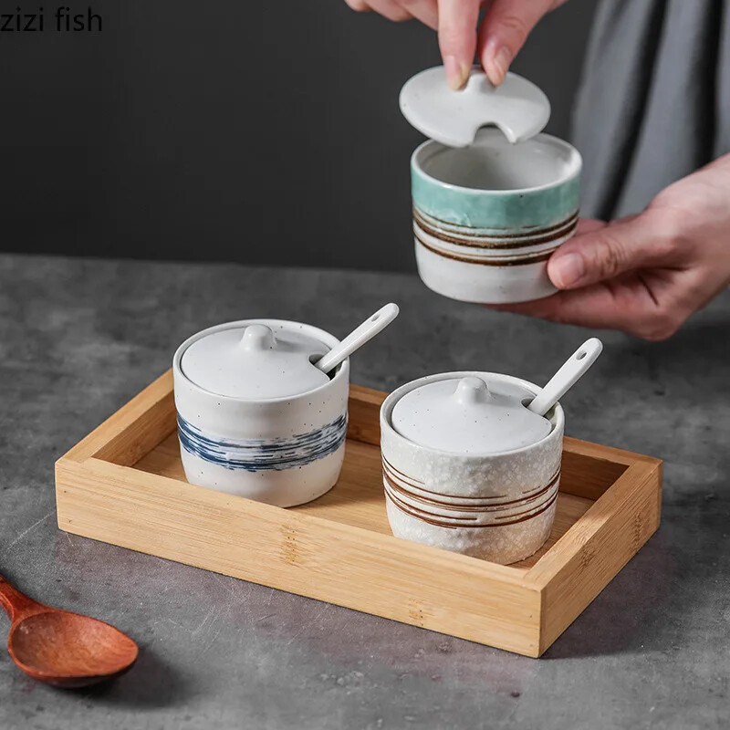 Vintage keraamiline maitseainepurk Loominguline soolapurk Suhkrupurk Piprapurgid Vürtspurgid Maitseainete säilituskonteiner Kodune maitseaine