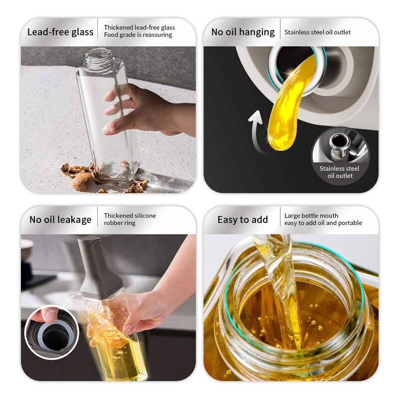1kom boca s dozatorom maslinovog ulja Automatski preklopni spremnik za začine Lonac za začine s automatskim zatvaračem Lonac za ulje velikog kapaciteta Kuhinjski pribor