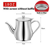 Μπουκάλι λαδιού οικιακής κατσαρόλας από ανοξείδωτο ατσάλι 1 τμχ με φίλτρο αξεσουάρ κουζίνας