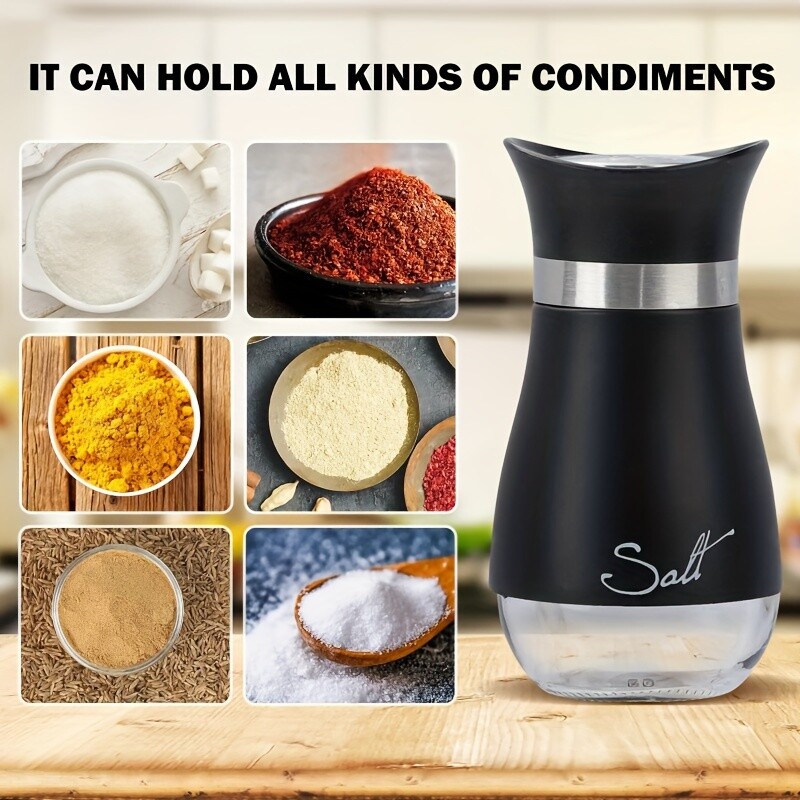 2 τμχ Μπουκάλια καρυκευμάτων Γυάλινα μπουκάλια Μπαχαρικά Αποθήκευση Μπάρμπεκιου Καρυκεύματα Βάζο Αλάτι Πιπέρι Κουτιά για Κουζίνα Gadget Tools Organizer