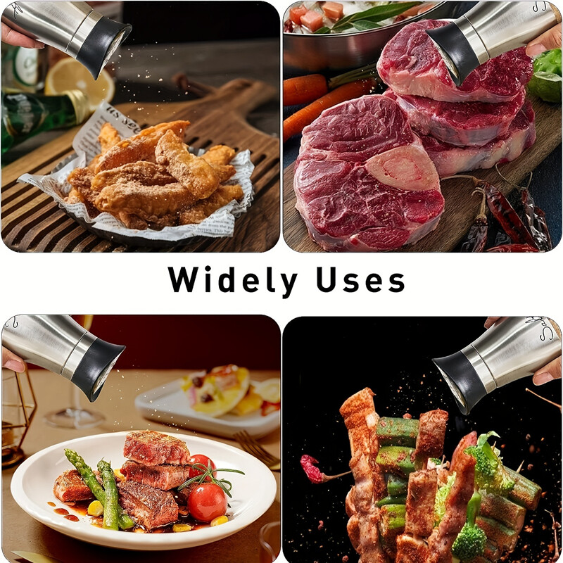 2 τμχ Μπουκάλια καρυκευμάτων Γυάλινα μπουκάλια Μπαχαρικά Αποθήκευση Μπάρμπεκιου Καρυκεύματα Βάζο Αλάτι Πιπέρι Κουτιά για Κουζίνα Gadget Tools Organizer