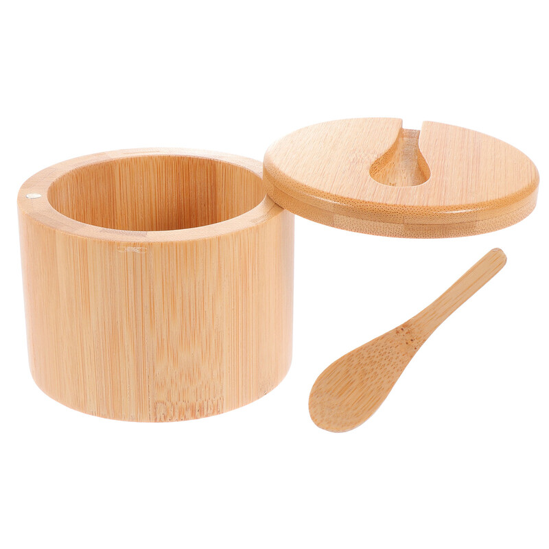 Druskos Druskos laikymo indas kibiras pipirai Druskos ir pipirų dozatorius laikymo talpyklos dėžutė dubuo laikymo puodų rinkinys medinis