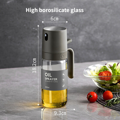 Virtuvės purškiamas aliejaus butelis Valgomojo aliejaus purkštuvas Stiklinis butelis kempingo kepsninė Kepimo prieskonių purškimo talpykla aliejaus butelis