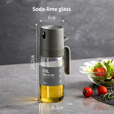 Virtuvės purškiamas aliejaus butelis Valgomojo aliejaus purkštuvas Stiklinis butelis kempingo kepsninė Kepimo prieskonių purškimo talpykla aliejaus butelis