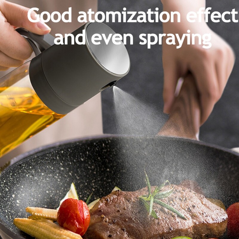 Virtuvės purškiamas aliejaus butelis Valgomojo aliejaus purkštuvas Stiklinis butelis kempingo kepsninė Kepimo prieskonių purškimo talpykla aliejaus butelis