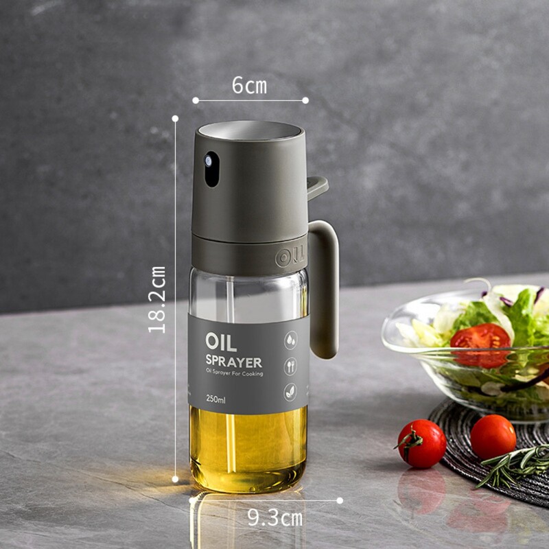 Virtuvės purškiamas aliejaus butelis Valgomojo aliejaus purkštuvas Stiklinis butelis kempingo kepsninė Kepimo prieskonių purškimo talpykla aliejaus butelis