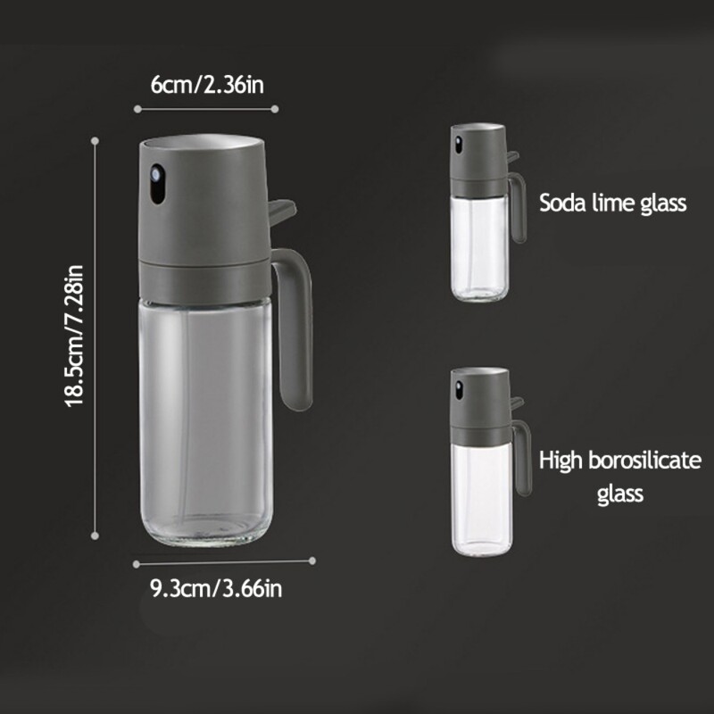 Virtuvės purškiamas aliejaus butelis Valgomojo aliejaus purkštuvas Stiklinis butelis kempingo kepsninė Kepimo prieskonių purškimo talpykla aliejaus butelis