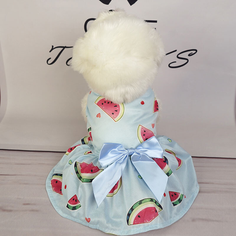 Suvised koerariided Maasikas seelik Camisole õhuke seelik Väike koer Teddy Bichon Yorkshire`i koorumisevastane