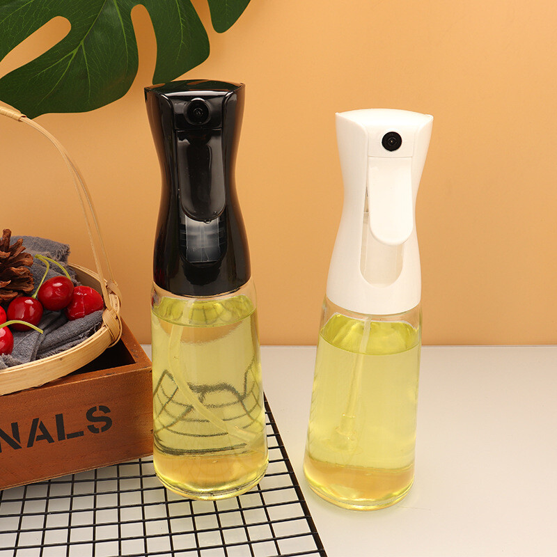 200 ml stiklinio butelio aliejaus purkštuvas, skirtas maisto ruošimui, salotoms, kepsniams ant grotelių, kepimui, gruzdinimui ir gruzdintuvėms, nuolatinis purškimas su porcijų valdymu