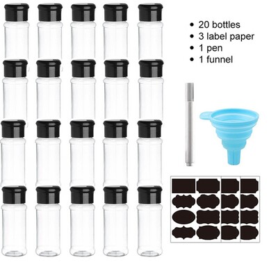 10/20 tk Vürtspurgid Soola- ja piprašeiker plastikust maitseainešeiker Pudelid Vürts Organiseerija Köök Vürtsiresti Vürtspurkide komplekt