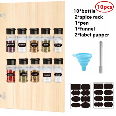 10/20 tk Vürtspurgid Soola- ja piprašeiker plastikust maitseainešeiker Pudelid Vürts Organiseerija Köök Vürtsiresti Vürtspurkide komplekt