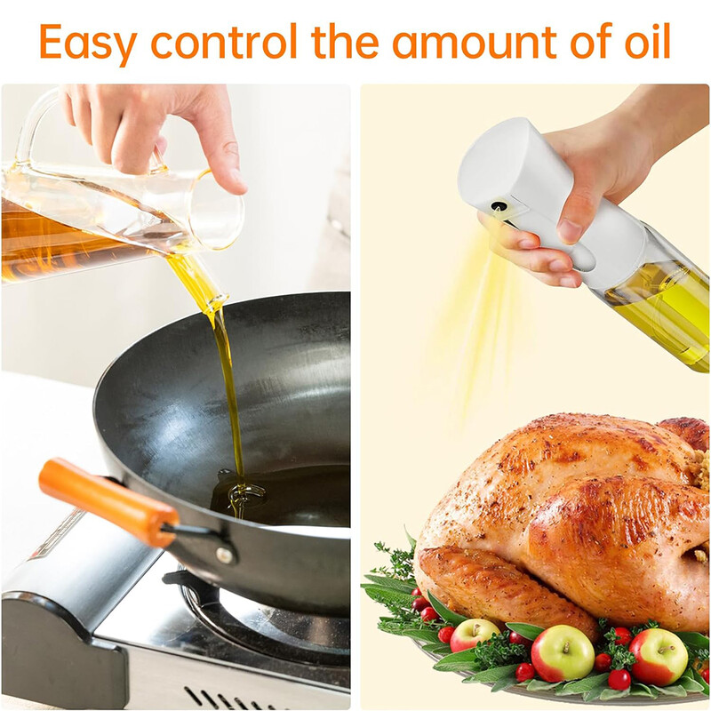 200ml/300ml/500ml Sprej za ulje Boca s raspršivačem za kuhanje Kuhinja Pečenje Maslinovo ulje Raspršivač za kampiranje Roštilj Pečenje Ocat Soja sos