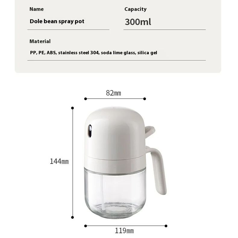 Purškiamas aliejaus purkštuvas, BBQ aliejaus butelis, salotų aliejaus purkštuvas oro gruzdintuvui