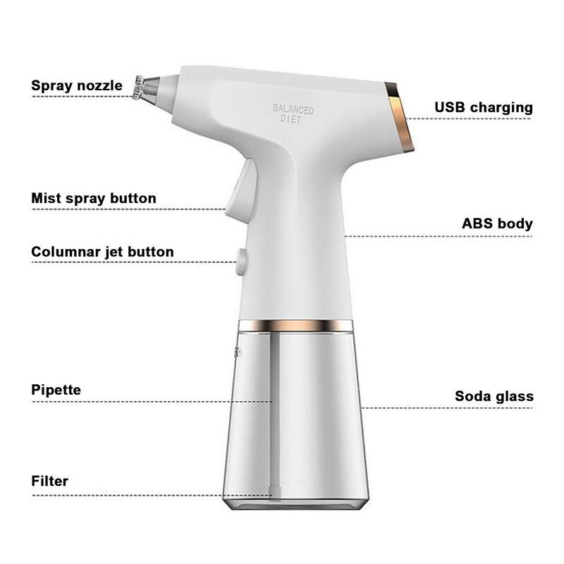 Dozator electric de sticlă de pulverizare pentru ulei de măsline, cu încărcare prin USB, detașabil, sticla de depozitare cu oțet de sos de soia pentru pulverizator de ulei de bucătărie pentru grătar