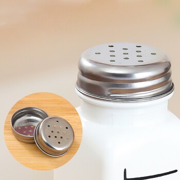 Δονητές αλατοπίπερου Σετ ποτηριού Salt Shaker Γυάλινα βάζα μπαχαρικών ασπρόμαυρα με ταμπέλες για διακόσμηση κουζίνας